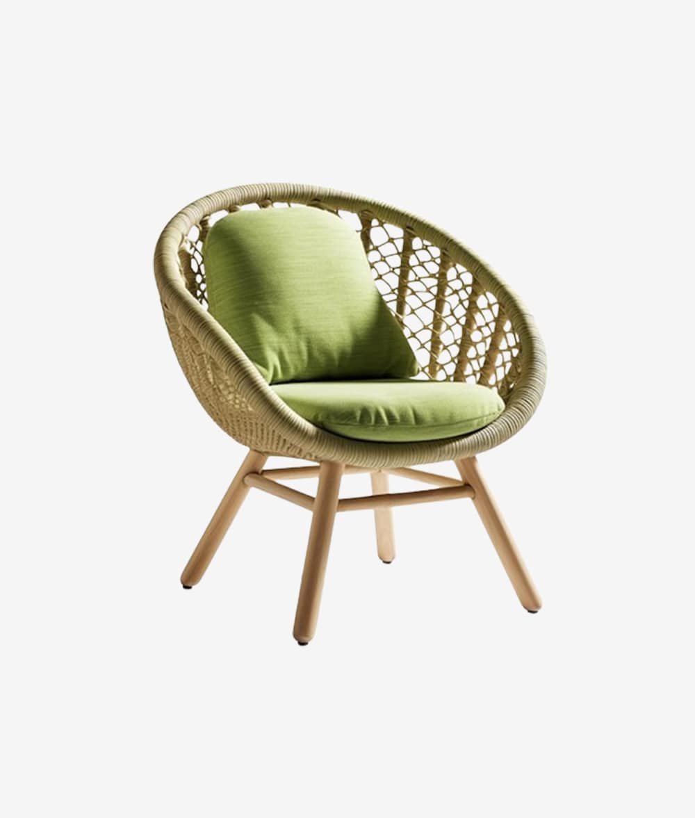 Green fabric chair